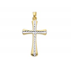 Man's Cross in Yellow and White Gold 248837