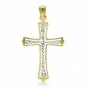 Men&#39;s Cross in Yellow and White Gold 138349