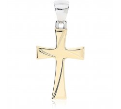 Cross man in Yellow and White Gold 156693