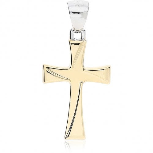 Croce uomo in Oro Giallo e Bianco 156693