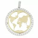 Ciondolo a forma di Mondo oro giallo e bianco 803321737695