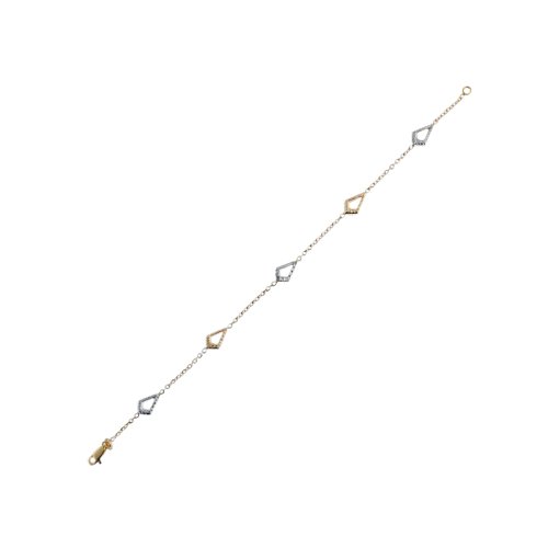 Bracciale Donna in Oro Giallo e Bianco GL100040