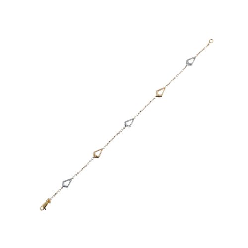 Woman Bracelet in Yellow and White Gold GL100040