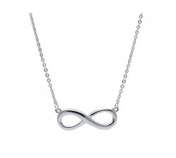 Necklace with Infinity Woman in White Gold 217986P