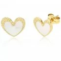Women&#39;s Yellow Gold Heart Earrings 197269