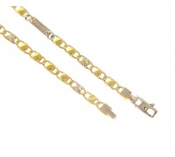 Bracciale Uomo in Oro Giallo e Bianco MFN303GB19