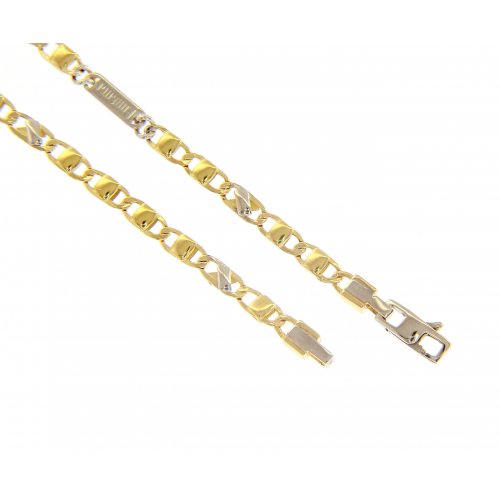 Bracciale Uomo in Oro Giallo e Bianco MFN303GB19