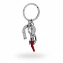 Unisex Lucky Charm Keychain Steel 15813