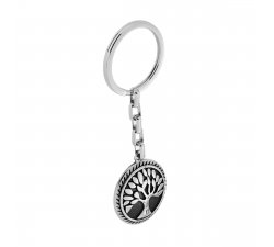 Keychain with Tree of Life Unisex Steel 20596