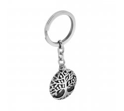 Keychain with Tree of Life Unisex Steel 20597