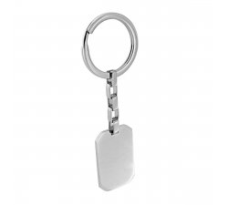 Steel keyring rectangular plate 20601