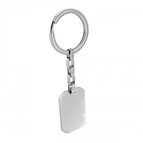 Steel keyring rectangular plate 20601