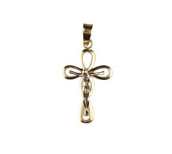 Man&#39;s Cross in Yellow and White Gold GL100047