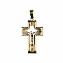 Man&#39;s Cross in Yellow and White Gold GL100048