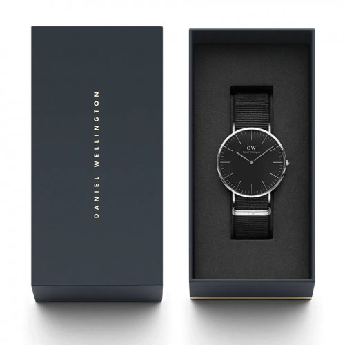 Daniel Wellington Herrenuhr Classic Schwarz Cornwall DW00100149