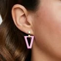Valentina Ferragni earring Studio Uali Pink DVF-OR-BA4