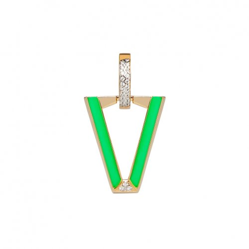 Valentina Ferragni earring Studio Uali Green DVF-OR-LU5