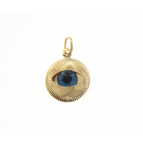 Eye of Allah pendant yellow gold 081008