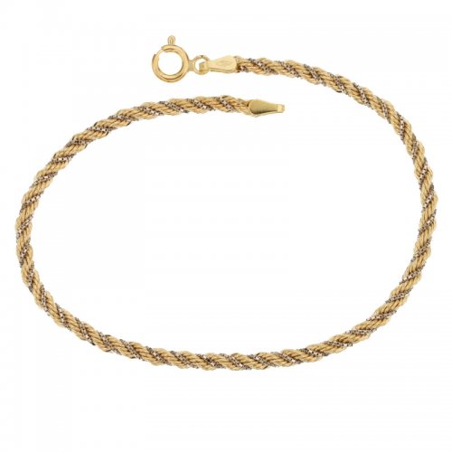 Zweifarbiges Damenarmband aus Gold 803321735347