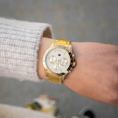 Tommy hilfiger gold watch womens sale