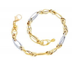 Woman bracelet in yellow and white gold 241496