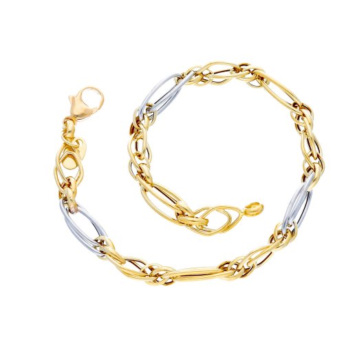 Woman bracelet in yellow and white gold 241496