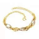 Woman bracelet in yellow and white gold 214030