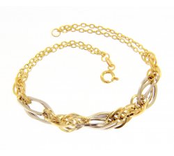 Woman bracelet in yellow and white gold 214030