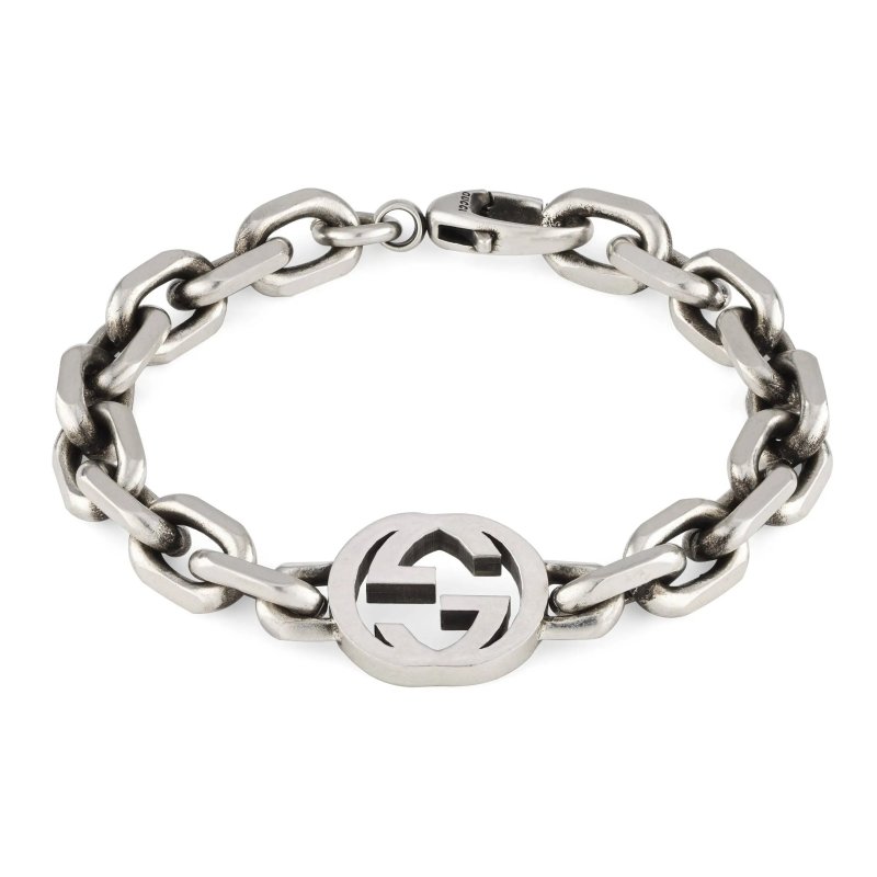 Gucci Women s Silver Bracelet Interlocking G Collection