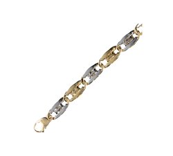 Bracciale Uomo in Oro Giallo e Bianco GL100056