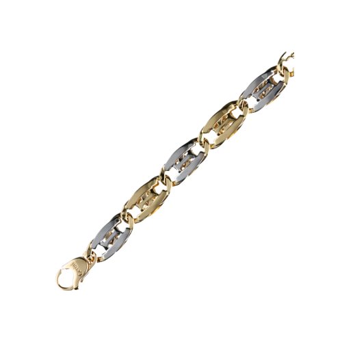 Bracciale Uomo in Oro Giallo e Bianco GL100056