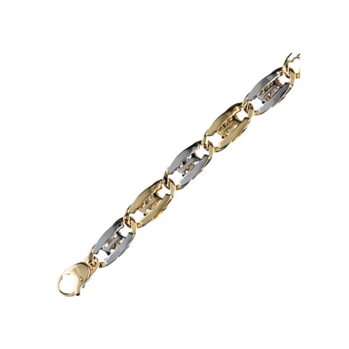 Men&#39;s Bracelet in Yellow and White Gold GL100056