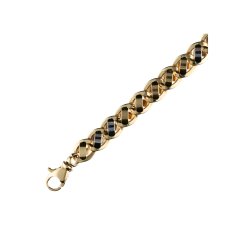 Men&#39;s Bracelet in Yellow and White Gold GL100057