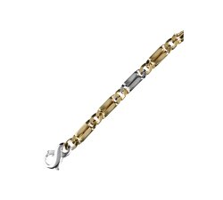 Bracciale Uomo in Oro Giallo e Bianco GL100058