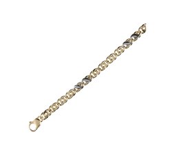 Bracciale Uomo in Oro Giallo e Bianco GL100061
