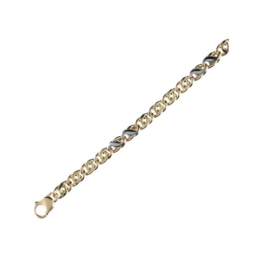 Bracciale Uomo in Oro Giallo e Bianco GL100061