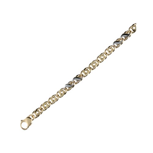 Men&#39;s Bracelet in Yellow and White Gold GL100061