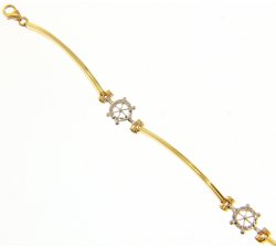 Bracciale Uomo in Oro Giallo e Bianco 202923