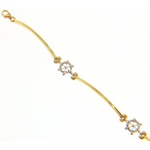 Bracciale Uomo in Oro Giallo e Bianco 202923