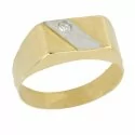 Men's Ring in White and Yellow Gold 803321715404