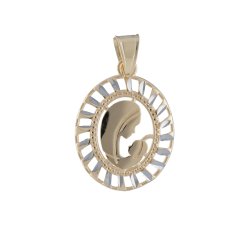 Madonna pendant in yellow and white gold GL100069
