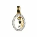 Madonna pendant in yellow and white gold GL100070