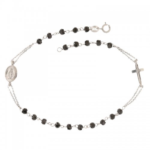Rosary Bracelet White Gold Miraculous Madonna 803321736933