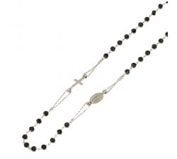 Rosary Necklace White Gold Miraculous Madonna 803321716835