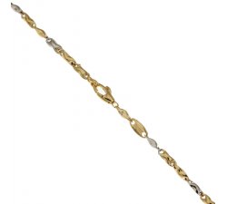 Bracciale Uomo in Oro Giallo e Bianco 803321710415