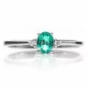 Ring Promesse Jewelery Woman Diamonds Emerald FASM1