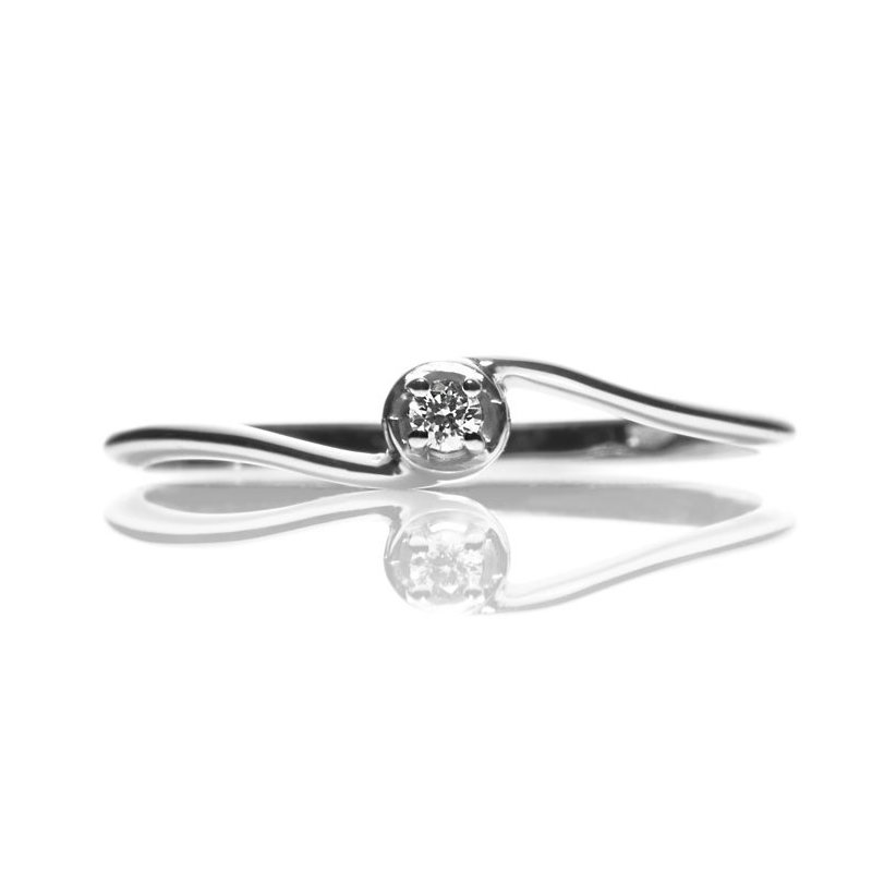 Ring Promesse Jewelry Woman Solitaire Diamond TH6A