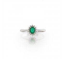 Ring Promesse Woman Jewelery Diamonds Emerald ACPQ54S