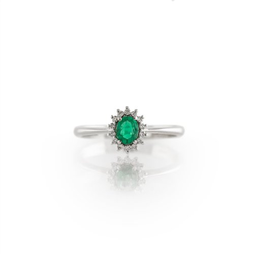 Ring Promesse Woman Jewelery Diamonds Emerald ACPQ54S
