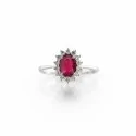 Promesse Ring Jewelery Woman Ruby Diamonds ACPQ54R